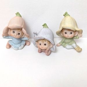 Homco pixie fairy flower heads